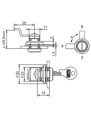 zamek Lob ZKP25 zabierak A2
