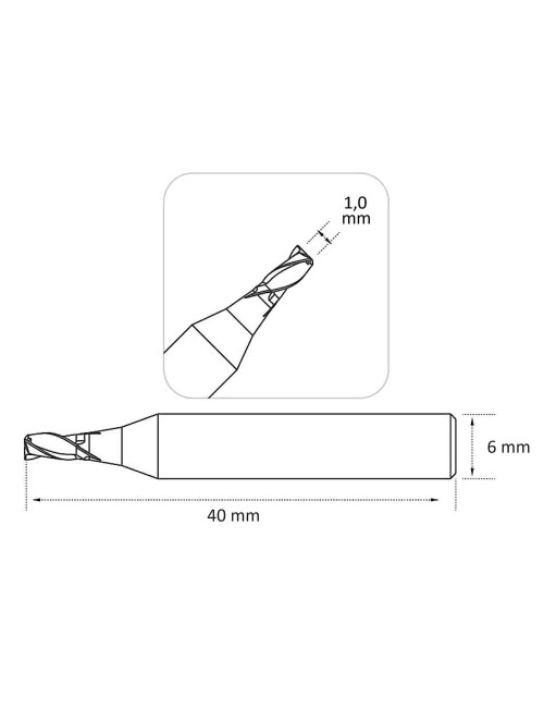 frez Raise BW6010B WIDIA 1,0 mm
