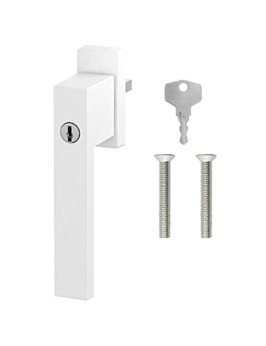 klamka Medos Dublin 35/45 RAL 9016 biała z kluczem