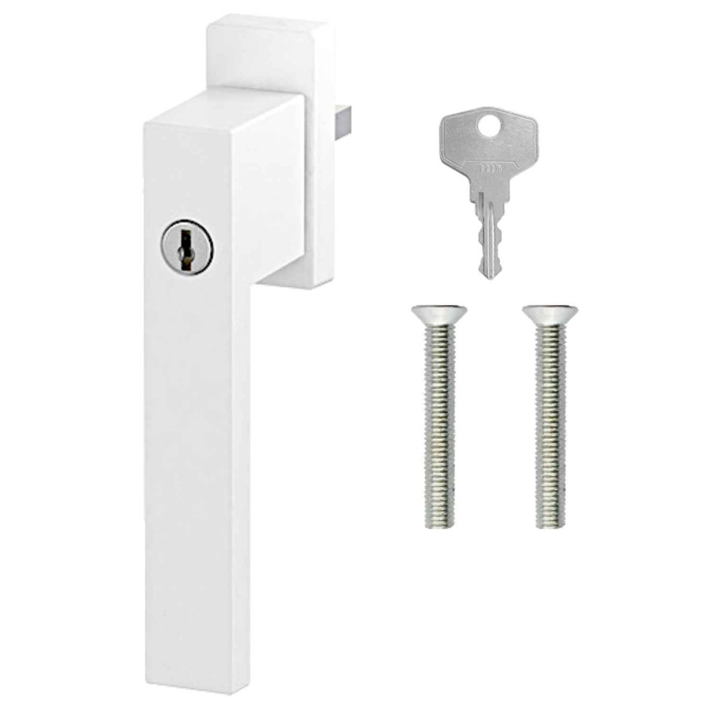 klamka Medos Dublin 35/45 RAL 9016 biała z kluczem