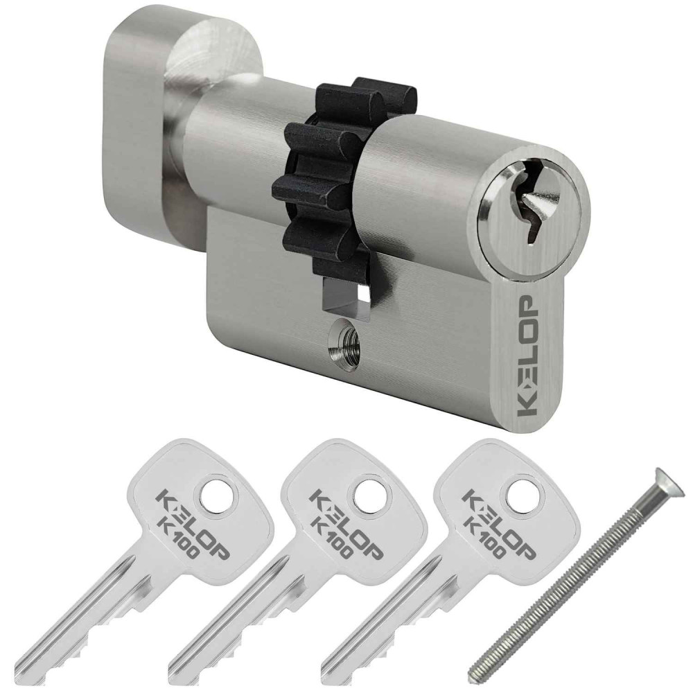 wkładka KELOP K100 z gałką i zębatką nikiel