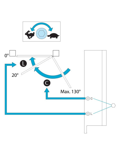 samozamykacz Assa Abloy DC630G-R z szyną, czarny RAL 9004