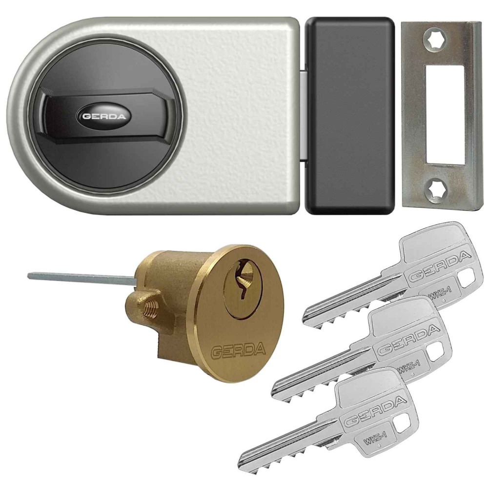 zamek nawierzchniowy Gerda ZN100 satyna lakier