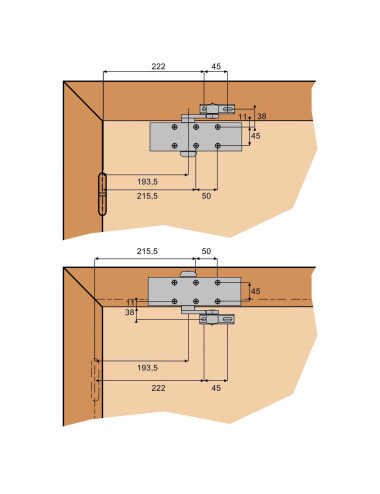 samozamykacz Dormakaba Groom GR200 z ramieniem, biały