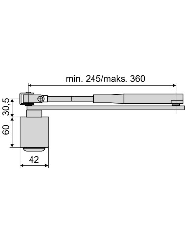 samozamykacz Dormakaba Groom GR200 z ramieniem, biały