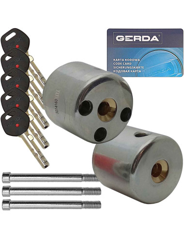 wkładka Gerda Rim 6000S 5 kluczy, nikiel satyna
