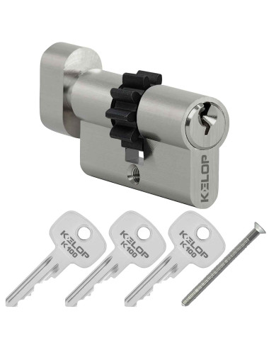 wkładka KELOP K100 z gałką i zębatką nikiel