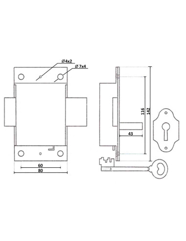 zasuwa drzwiowa Warecka W-2