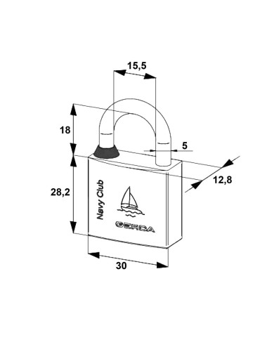 kłódka Navy Club KCNP