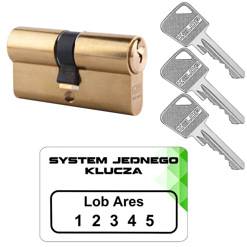 wkładka Lob Ares mosiądz system jednego klucza