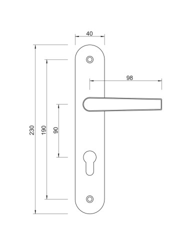 klamka Lob MKS-B72-10-12