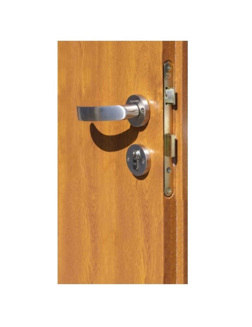 klamka KELOP MD chrom szczotkowany 2 komplety rozet