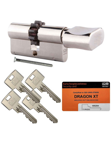 wkładka Lob Dragon XT z gałką i zębatką nikiel