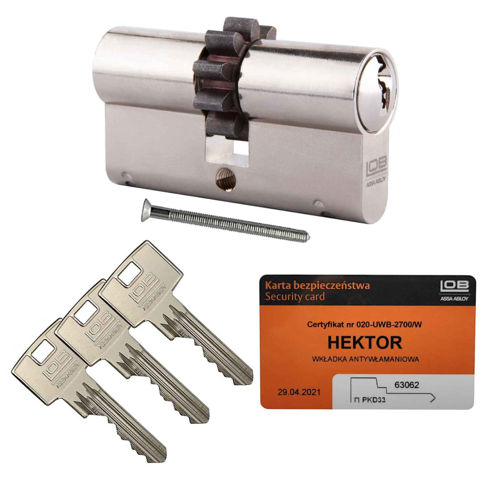 wkładka Lob Hektor z zębatką nikiel