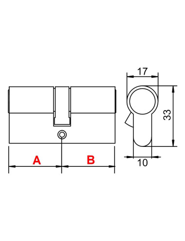 wkładka Łucznik CP Plus z gałką satyna