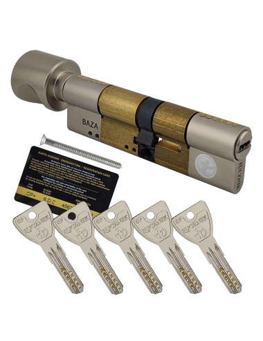 wkładka Łucznik CPM FlexiLock z gałką, satyna