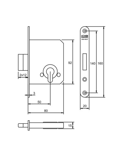 zamek Lob Z100 na wkładkę
