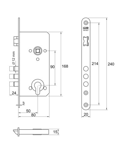 zamek trzpieniowy Lob ZT9516B