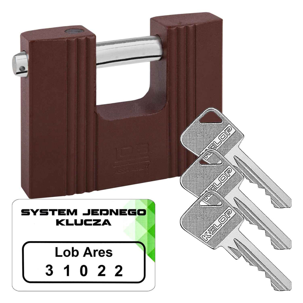 kłódka Lob KT05 trzpieniowa system jednego klucza