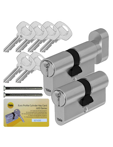 komplet wkładek Yale Y600 satyna